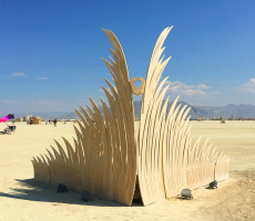 Transmigration Wood Sculpture Burning Man 2018