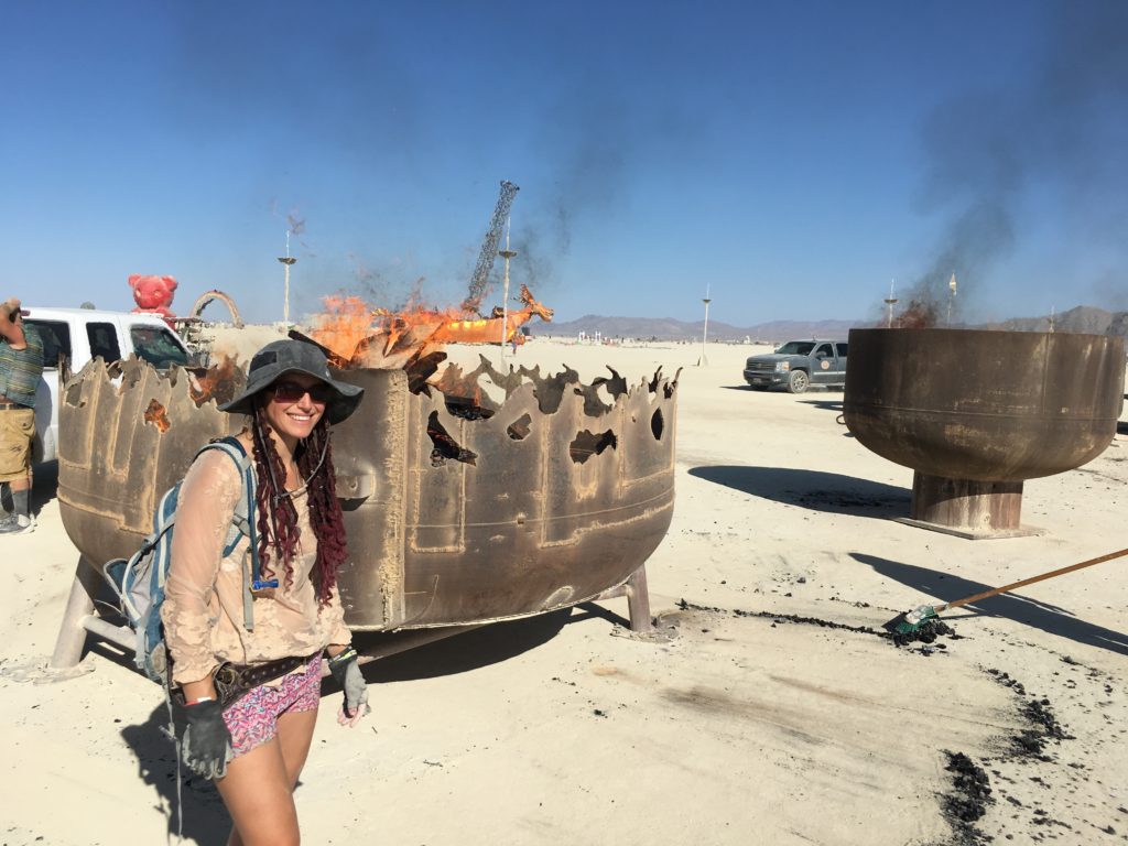 Jyl Bonaguro Burn Barrels Burning Man Sculpture Transmigration