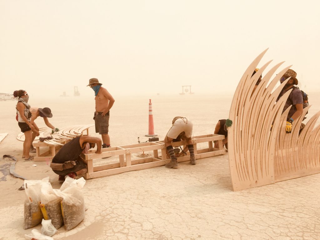 Jyl Bonaguro Burning Man Sculpture Transmigration Build