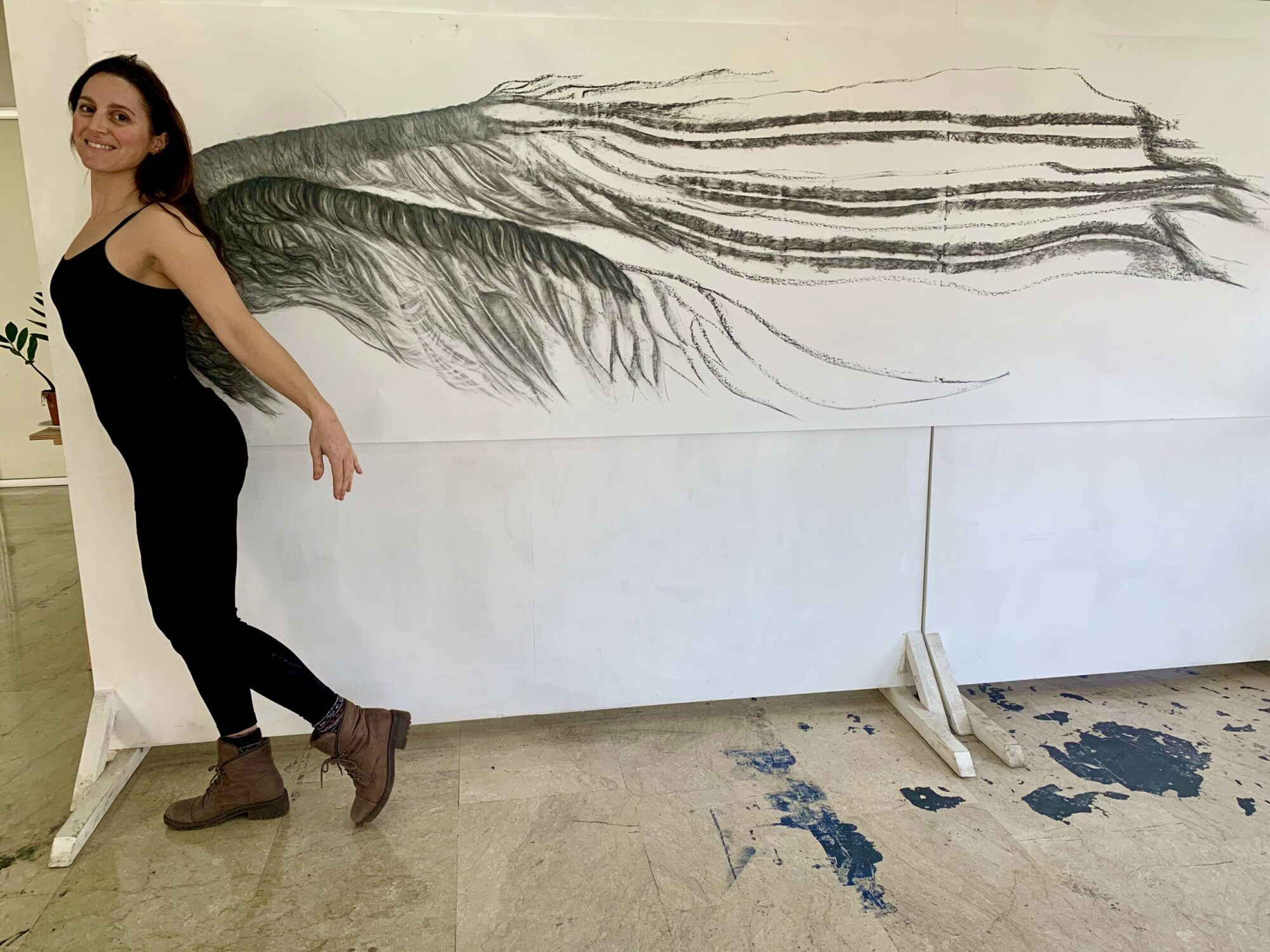 Athens Greece Artist Residency Jyl Bonaguro Wings Drawing Flight
